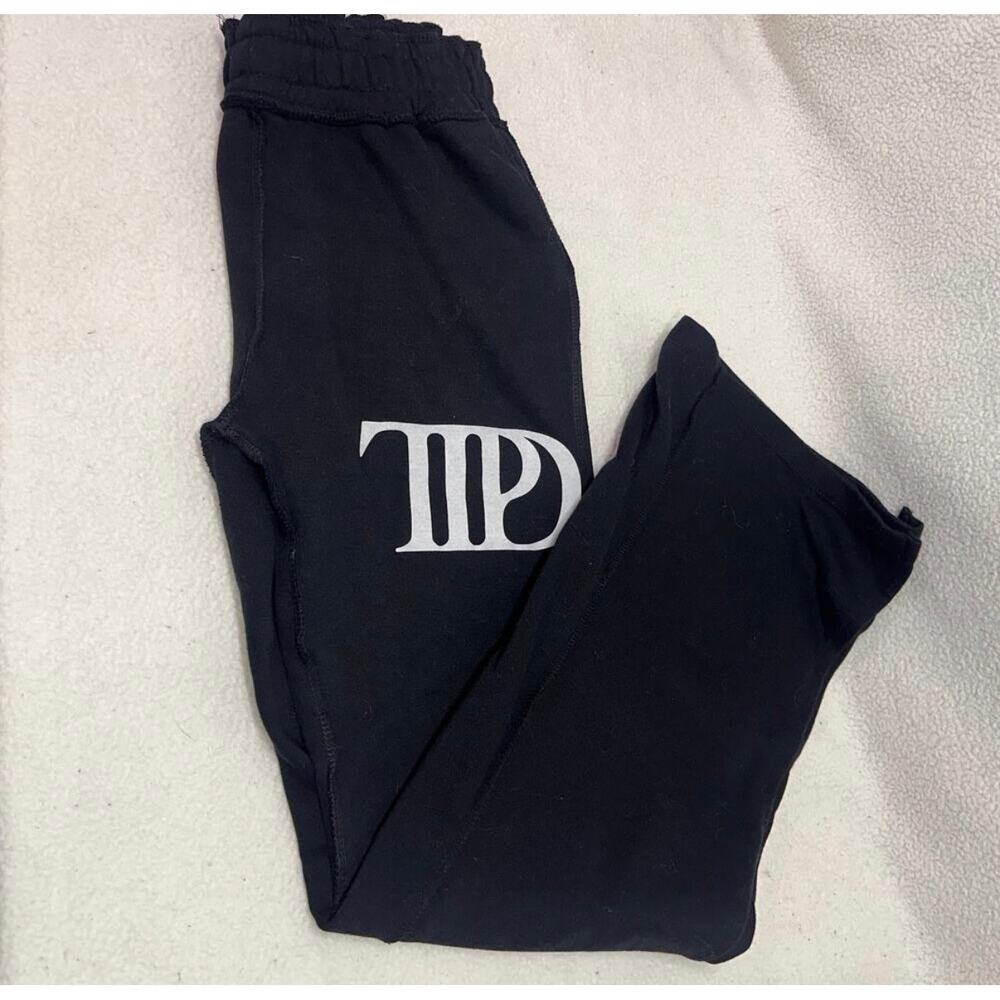Relaxx Black Fleece Lined Flare Leg Yoga Pants Graphic Logo Size L - Picture 2 of 8